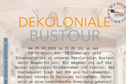 Flyer Dekoloniale Bustour Wuppertal