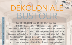 Flyer Dekoloniale Bustour Wuppertal