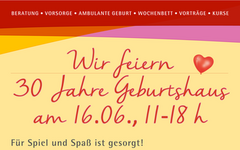 Plakat Geburtshaus Einladung Familienfest