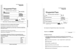 Der Wuppertal-Pass als musterausgefülltes Dokument.