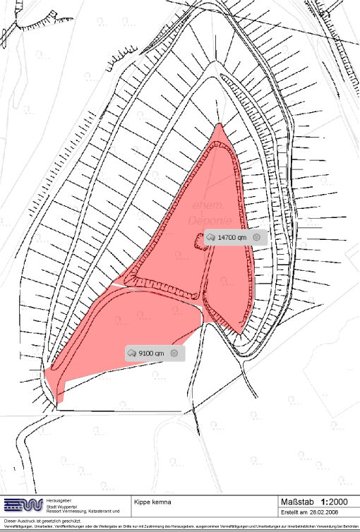 Detailplan der Abdichtungsflächen