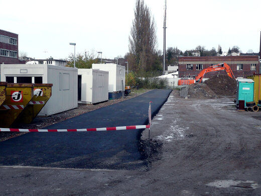 Foto: Baustraße für Bodentransporte