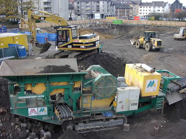 Foto: Baustelle, erster Sanierungsabschnitt, 2002