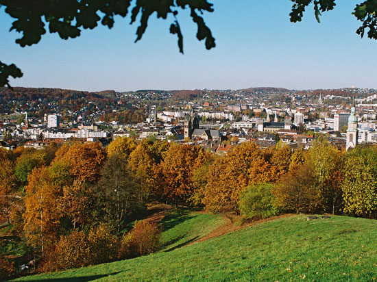 Blick von der Universität auf die Stadt