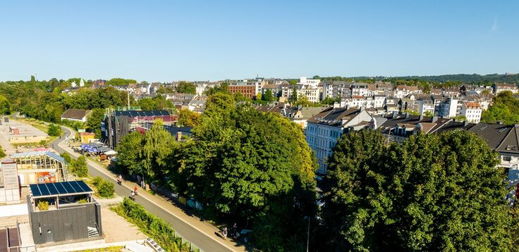 Stadtführungen Wuppertal_Blick über Nordbahntrasse und Quartier Mirke