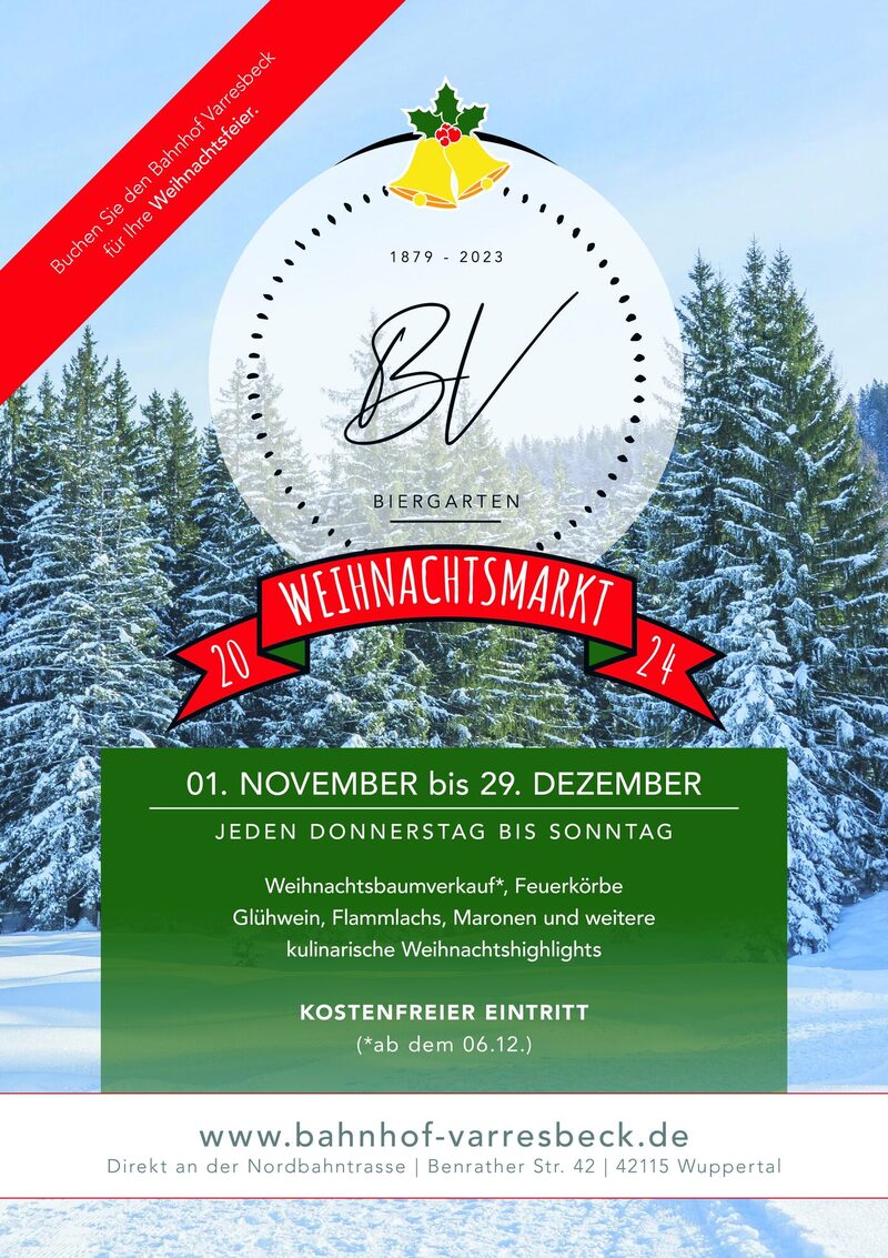 Plakat Weihnachtsmarkt Bahnhof Varresbeck