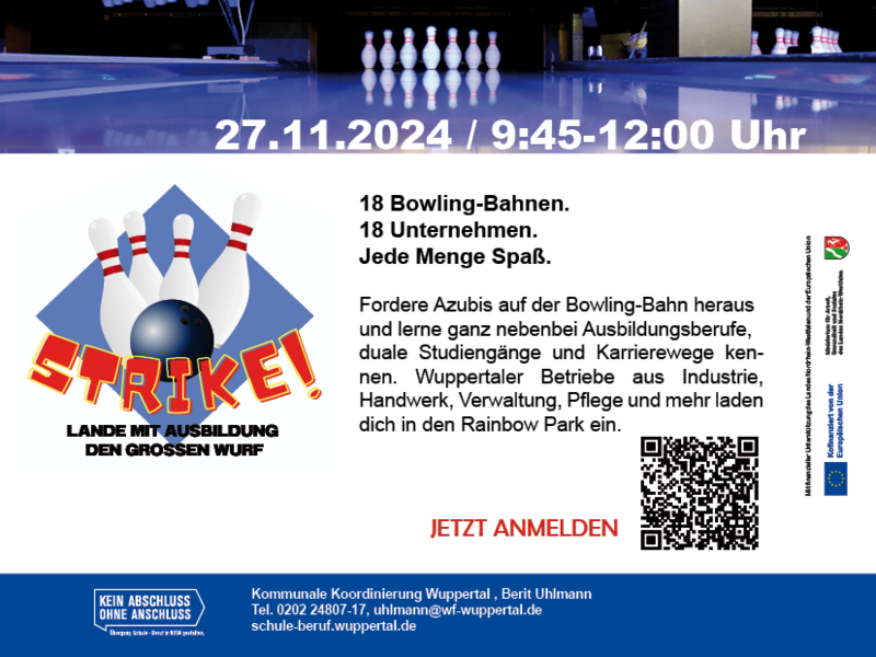 Flyer zur Bowlingaktion am 27.11.