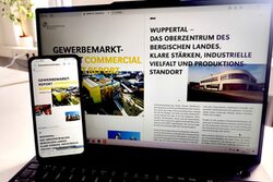 Gewerbemarktreport als Online-Version auf Handy und Laptop