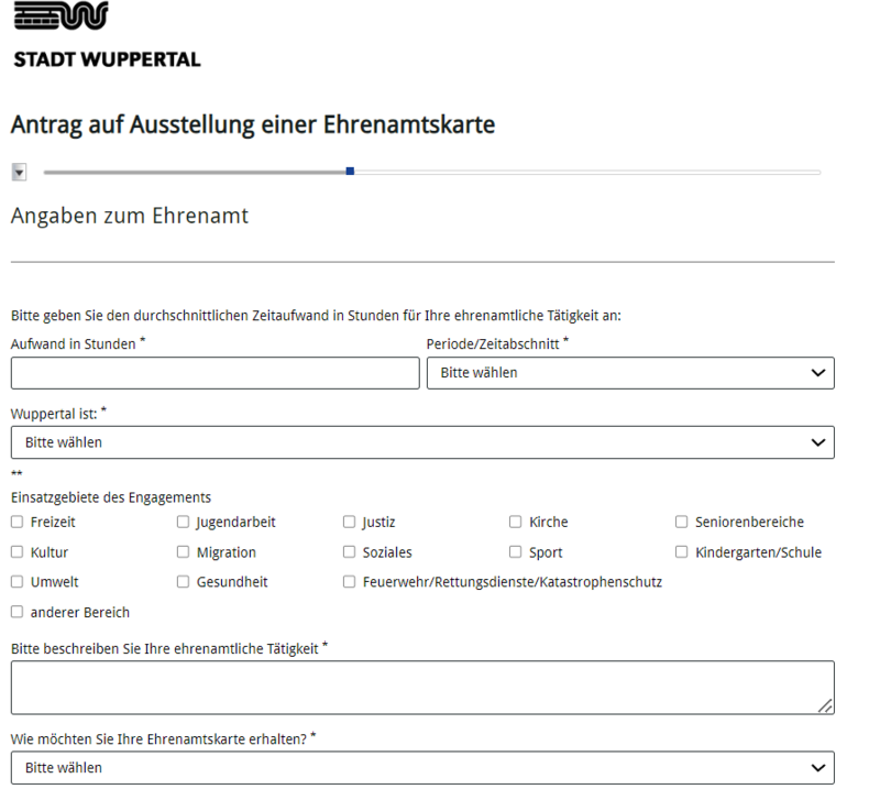 Ausschnitt aus dem Antragsformular