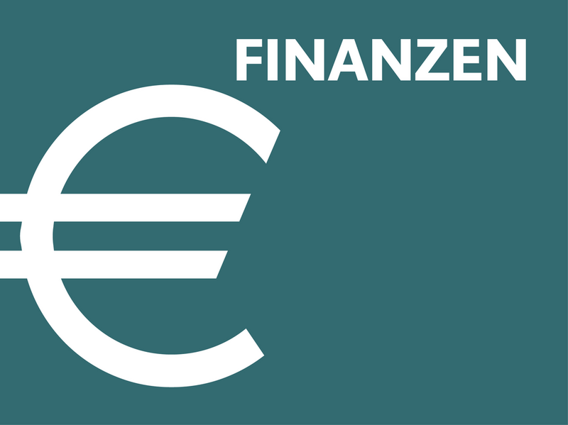 Graphik mit dem Schriftzug Finanzen und dem Euro-Zeichen