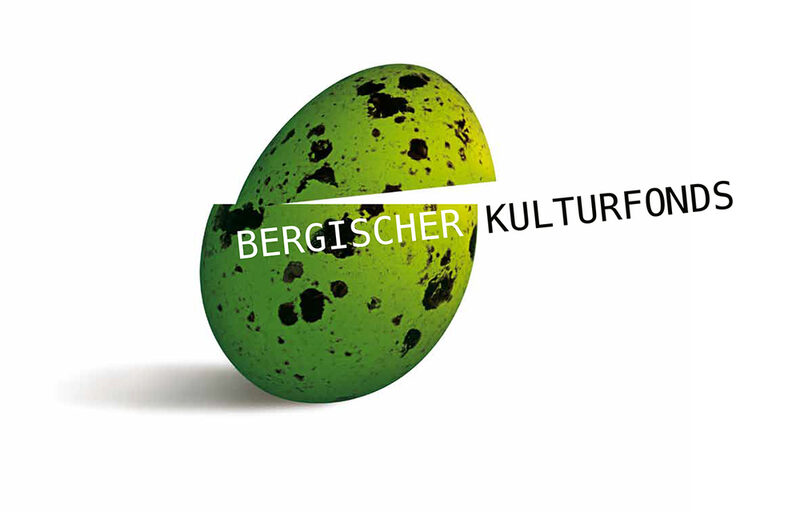 Logo des Bergischen Kulturfonds, ein grünes Ei mit Schriftzug