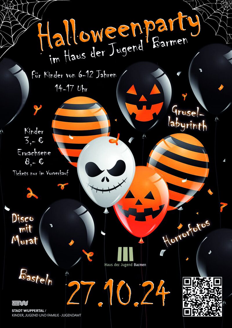 Plakat Halloweenparty.