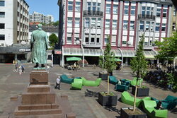 Der Geschwister-Scholl-Platz von oben