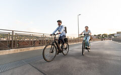 Fahrradfahrer auf der Nordbahntrasse