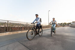 Fahrradfahrer auf der Nordbahntrasse