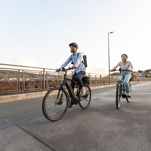 Fahrradfahrer auf der Nordbahntrasse